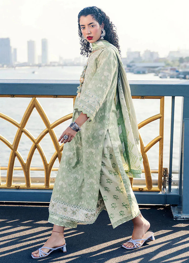 Taneez By Roheenaz Embroidered Lawn Suit Unstitched 3 Piece ENZ24T RNB-07A Raha - Summer Collection