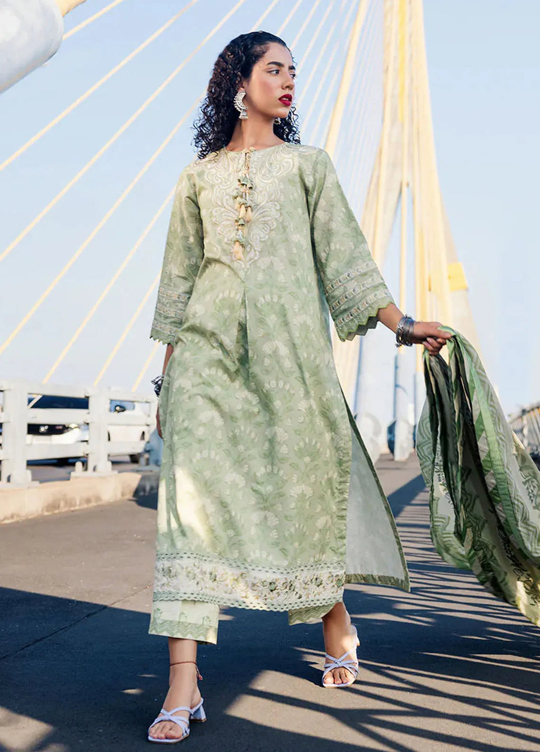 Taneez By Roheenaz Embroidered Lawn Suit Unstitched 3 Piece ENZ24T RNB-07A Raha - Summer Collection