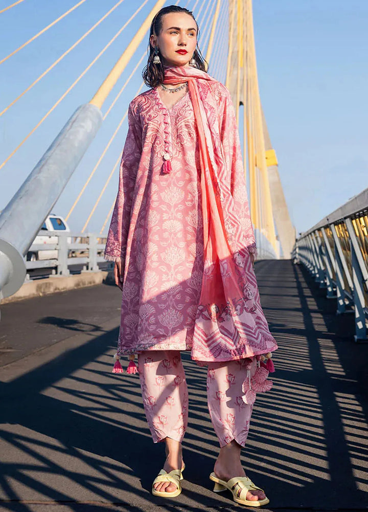 Taneez By Roheenaz Embroidered Lawn Suit Unstitched 3 Piece ENZ24T RNB-07B Vida - Summer Collection