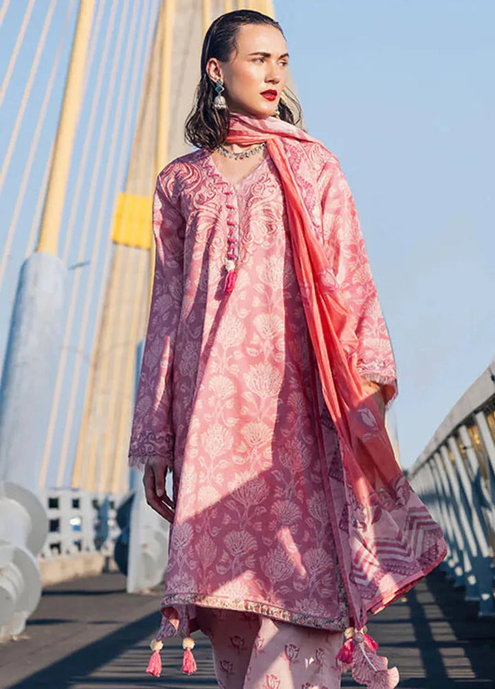 Taneez By Roheenaz Embroidered Lawn Suit Unstitched 3 Piece ENZ24T RNB-07B Vida - Summer Collection
