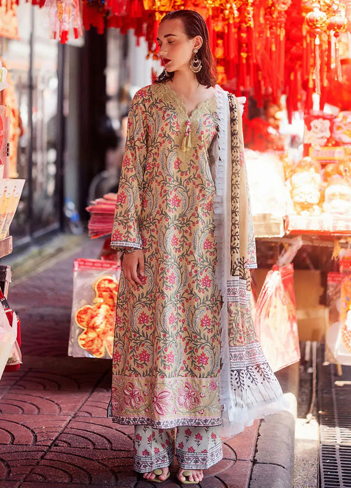 Taneez By Roheenaz Embroidered Lawn Suit Unstitched 3 Piece ENZ24T RNB-08A Zara - Summer Collection
