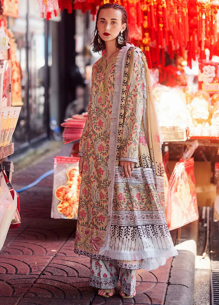 Taneez By Roheenaz Embroidered Lawn Suit Unstitched 3 Piece ENZ24T RNB-08A Zara - Summer Collection
