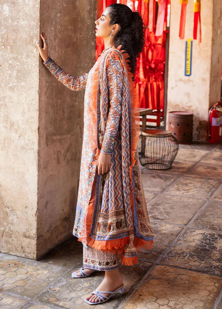 Taneez By Roheenaz Embroidered Lawn Suit Unstitched 3 Piece ENZ24T RNB-09A Neda - Summer Collection