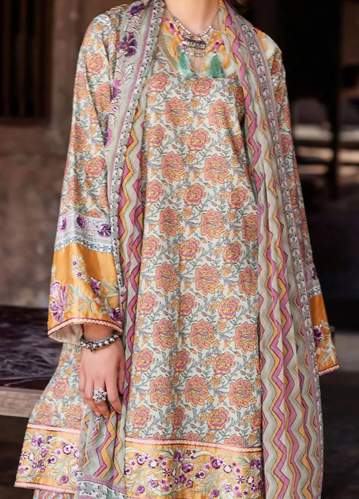 Taneez By Roheenaz Embroidered Lawn Suit Unstitched 3 Piece ENZ24T RNB-09B Laleh - Summer Collection
