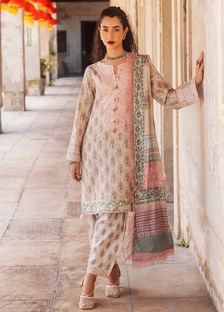 Taneez By Roheenaz Embroidered Lawn Suit Unstitched 3 Piece ENZ24T RNB-10A Vesta - Summer Collection