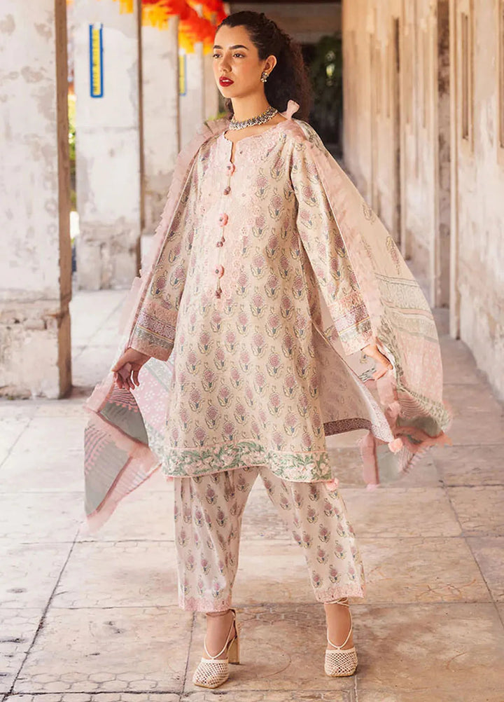 Taneez By Roheenaz Embroidered Lawn Suit Unstitched 3 Piece ENZ24T RNB-10A Vesta - Summer Collection