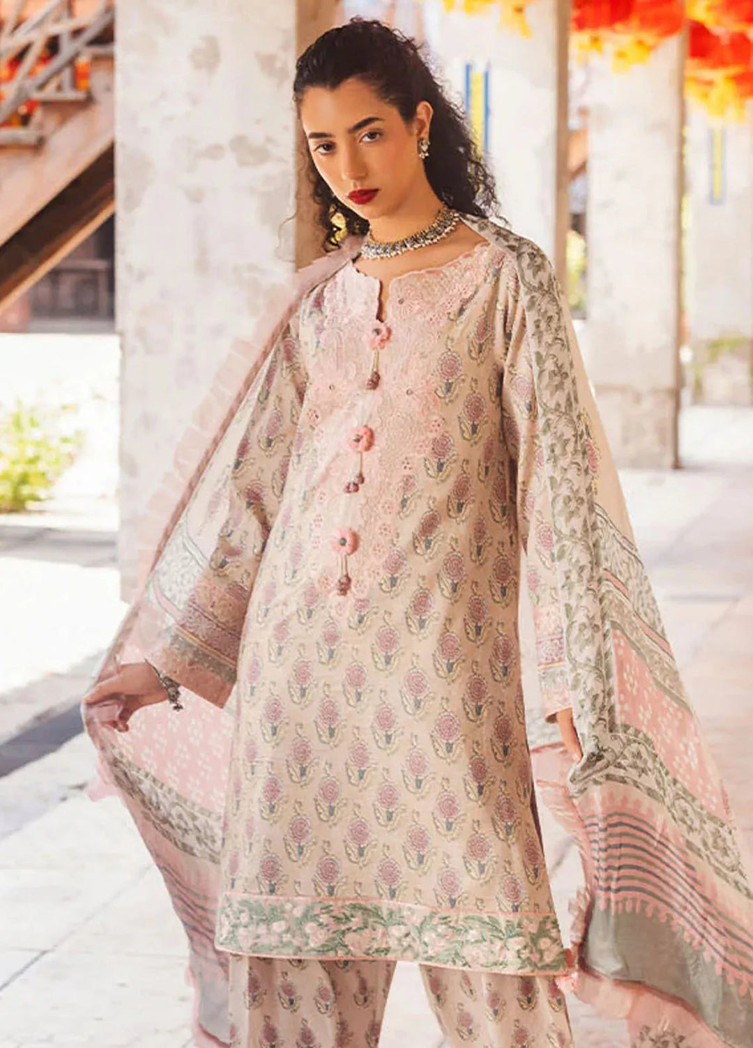 Taneez By Roheenaz Embroidered Lawn Suit Unstitched 3 Piece ENZ24T RNB-10A Vesta - Summer Collection