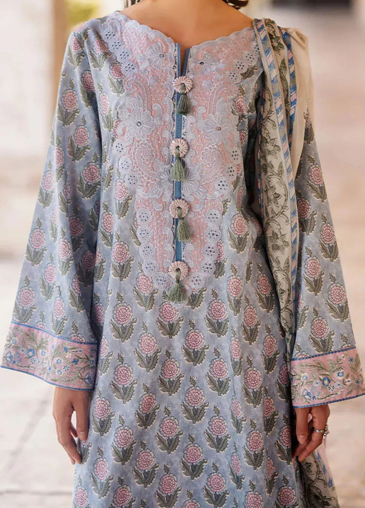 Taneez By Roheenaz Embroidered Lawn Suit Unstitched 3 Piece ENZ24T RNB-10B Mahnaz - Summer Collection