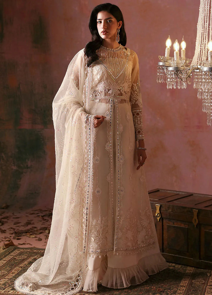 Tara By Sardinia Embroidered Organza Suits Unstitched 3 Piece SRD24T D-03 Dove - Festive Collection