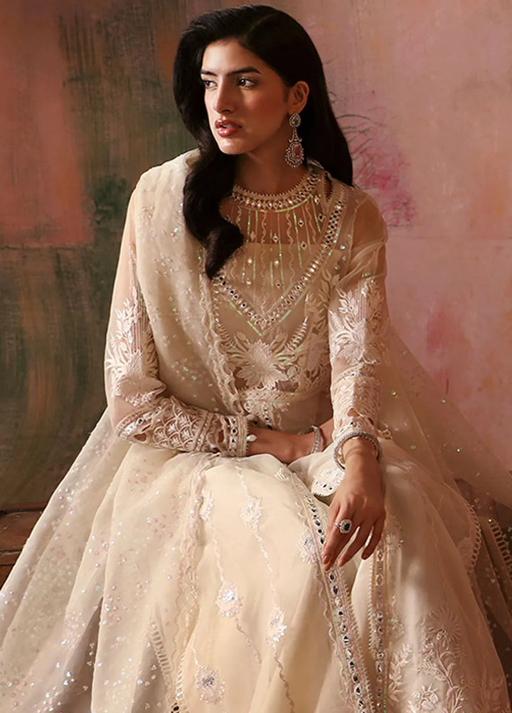Tara By Sardinia Embroidered Organza Suits Unstitched 3 Piece SRD24T D-03 Dove - Festive Collection
