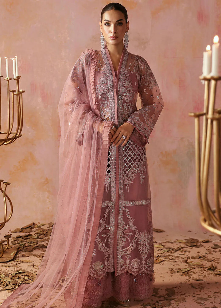 Tara By Sardinia Embroidered Organza Suits Unstitched 3 Piece SRD24T D-04 Lavender - Festive Collection