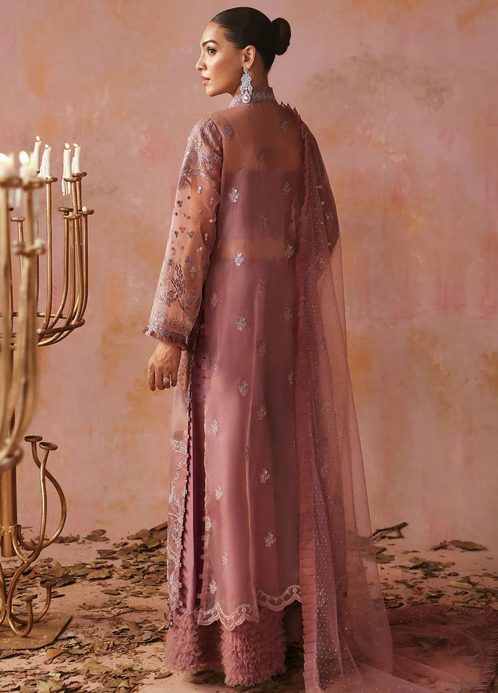 Tara By Sardinia Embroidered Organza Suits Unstitched 3 Piece SRD24T D-04 Lavender - Festive Collection