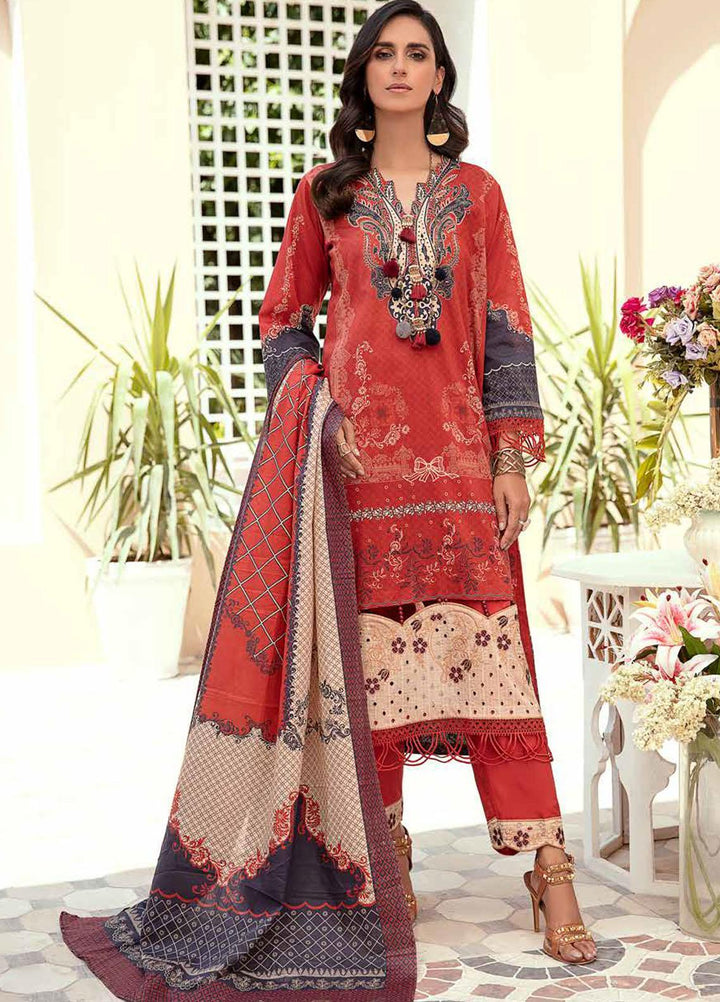Tarz-e-Libas By Banafsheh Embroidered Lawn Suits Unstitched 3 Piece BF22TL BNT-02 - Summer Collection