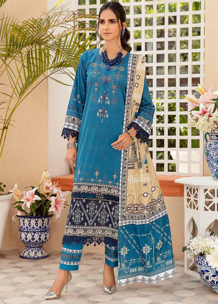Tarz-e-Libas By Banafsheh Embroidered Lawn Suits Unstitched 3 Piece BF22TL BNT-03 - Summer Collection