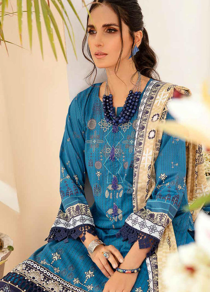 Tarz-e-Libas By Banafsheh Embroidered Lawn Suits Unstitched 3 Piece BF22TL BNT-03 - Summer Collection