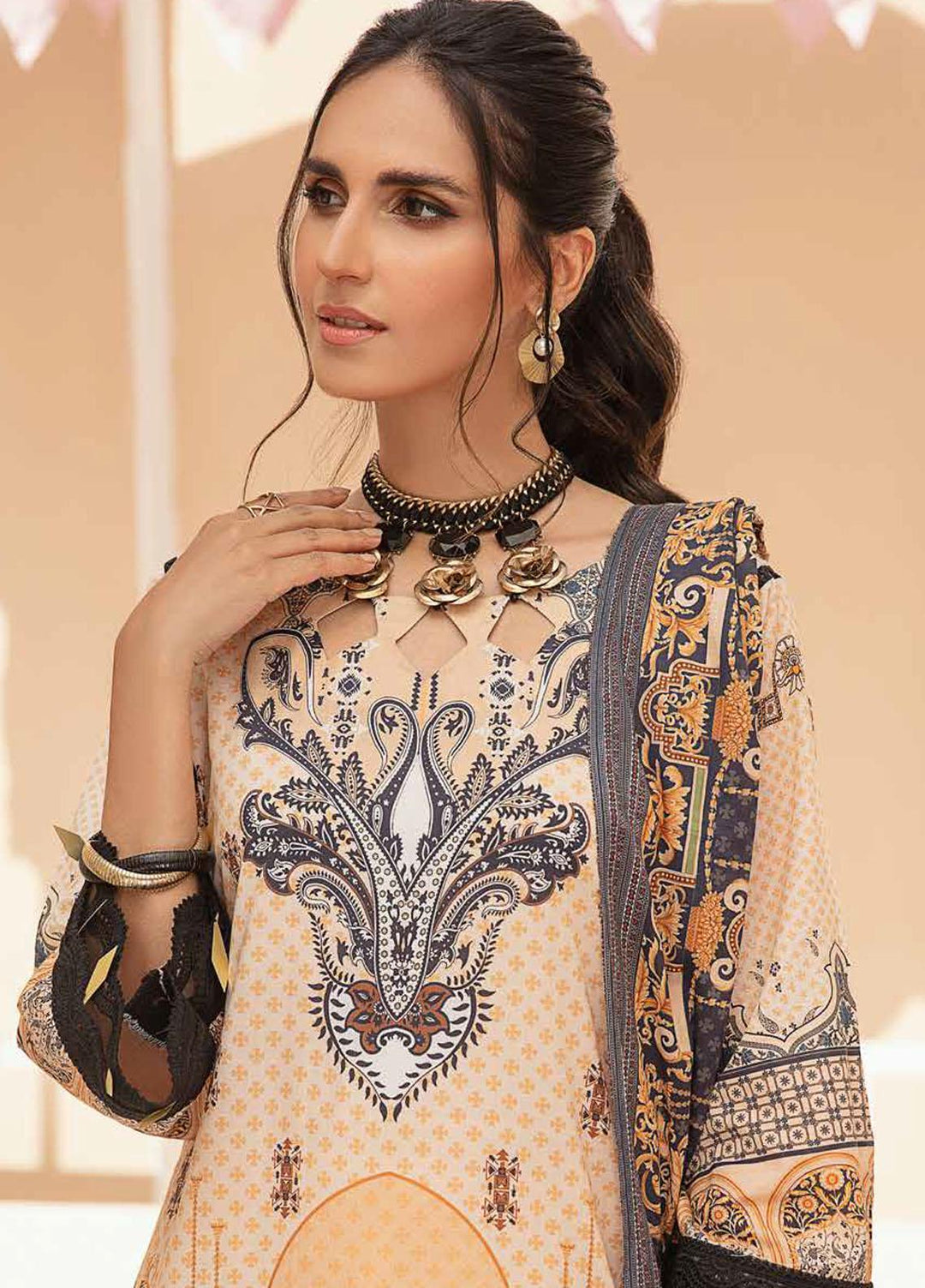 Tarz-e-Libas By Banafsheh Embroidered Lawn Suits Unstitched 3 Piece BF22TL BNT-05 - Summer Collection