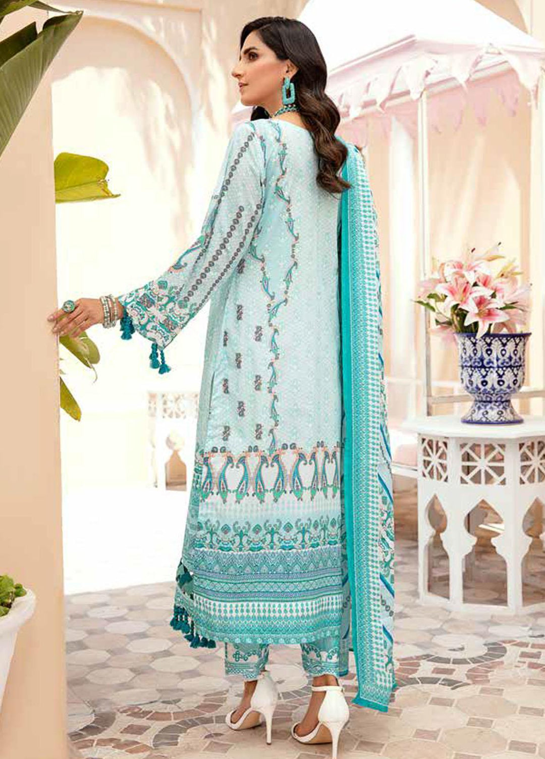 Tarz-e-Libas By Banafsheh Embroidered Lawn Suits Unstitched 3 Piece BF22TL BNT-06 - Summer Collection