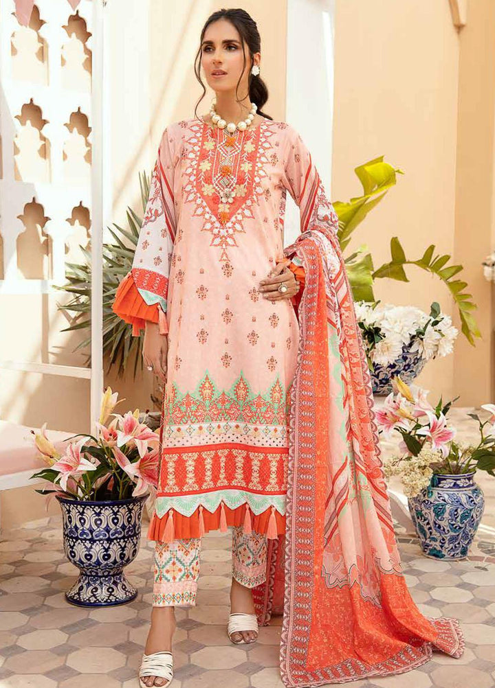 Tarz-e-Libas By Banafsheh Embroidered Lawn Suits Unstitched 3 Piece BF22TL BNT-07 - Summer Collection
