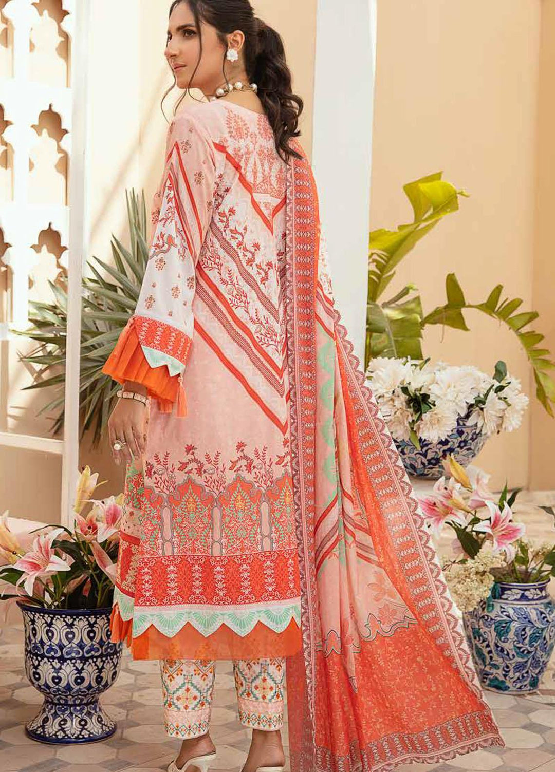 Tarz-e-Libas By Banafsheh Embroidered Lawn Suits Unstitched 3 Piece BF22TL BNT-07 - Summer Collection