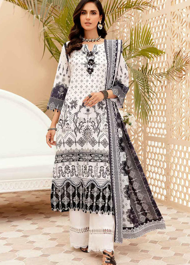 Tarz-e-Libas By Banafsheh Embroidered Lawn Suits Unstitched 3 Piece BF22TL BNT-08 - Summer Collection