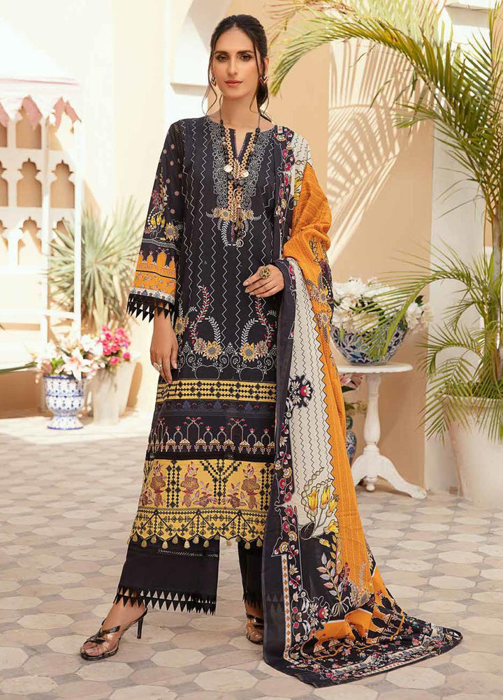 Tarz-e-Libas By Banafsheh Embroidered Lawn Suits Unstitched 3 Piece BF22TL BNT-09 - Summer Collection