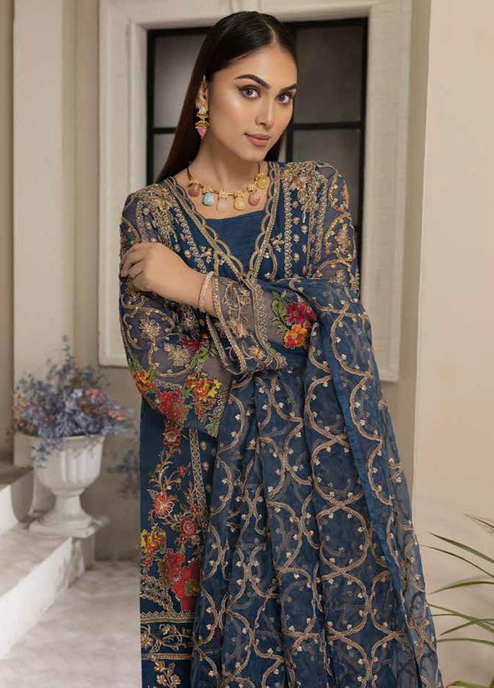 Tasawar By Charizma Embroidered Chiffon Suits Unstitched 4 Piece CRZ23T CEC-01 - Formal Collection