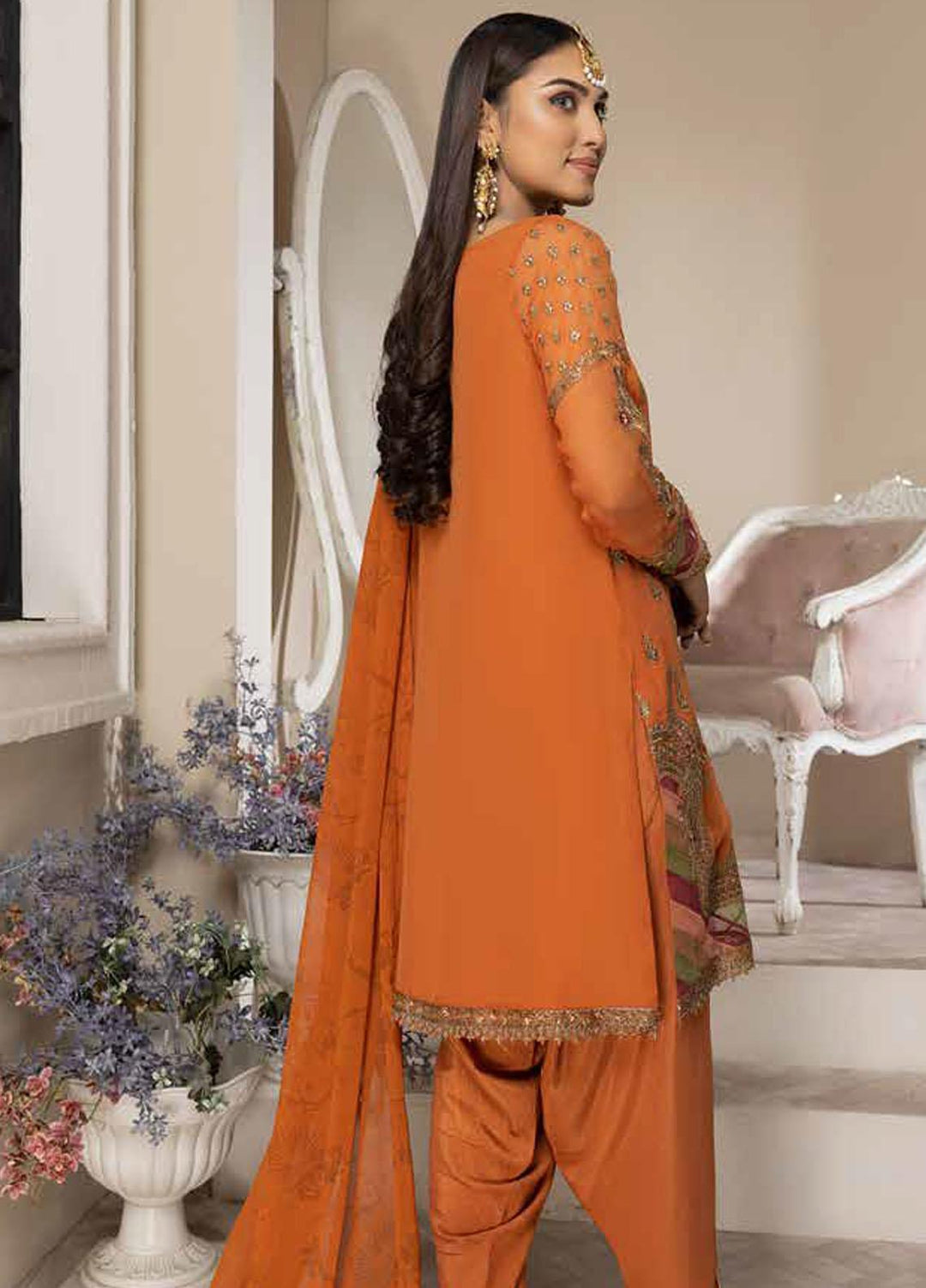 Tasawar By Charizma Embroidered Chiffon Suits Unstitched 4 Piece CRZ23T CEC-02 - Formal Collection