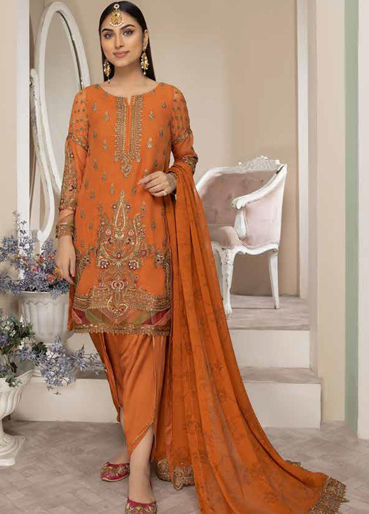 Tasawar By Charizma Embroidered Chiffon Suits Unstitched 4 Piece CRZ23T CEC-02 - Formal Collection