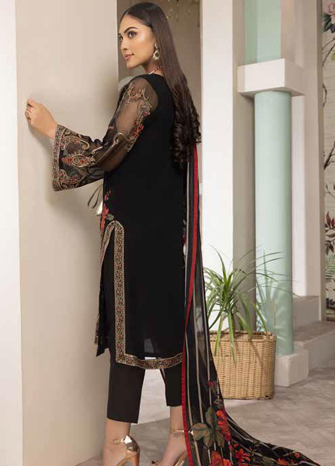 Tasawar By Charizma Embroidered Chiffon Suits Unstitched 4 Piece CRZ23T CEC-03 - Formal Collection