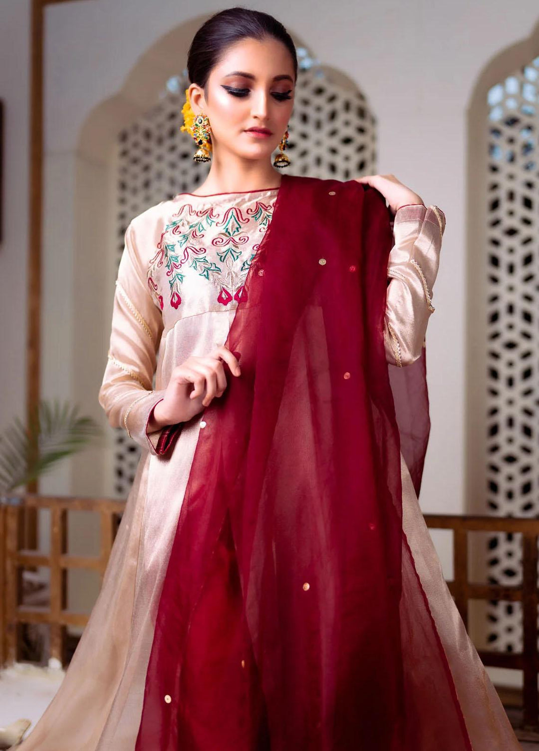 PSK Couture Pret Embroidered Zari 4 Piece Suit THE MONGOL