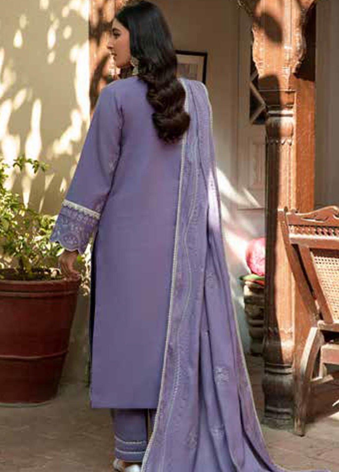 Tassawur By Florent Embroidered Karandi Suits Unstitched 3 Piece FL23T FL-1A - Winter Collection