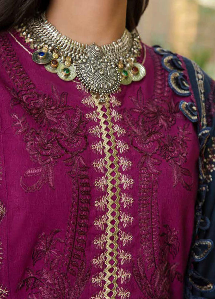 Tassawur By Florent Embroidered Karandi Suits Unstitched 3 Piece FL23T FL-1B - Winter Collection