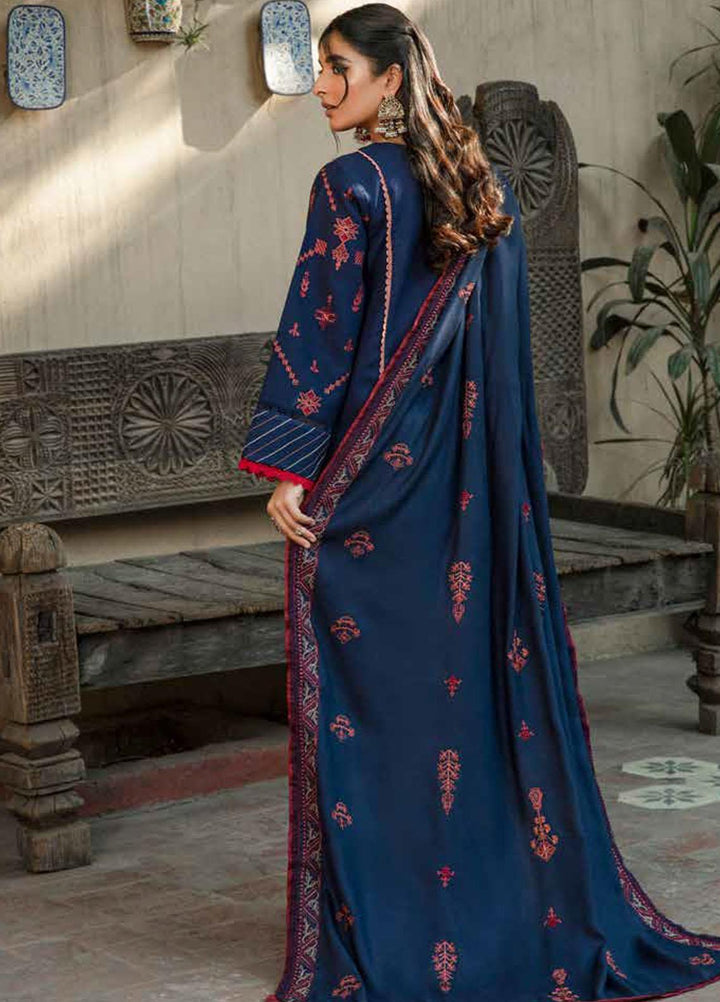 Tassawur By Florent Embroidered Karandi Suits Unstitched 3 Piece FL23T FL-2B - Winter Collection