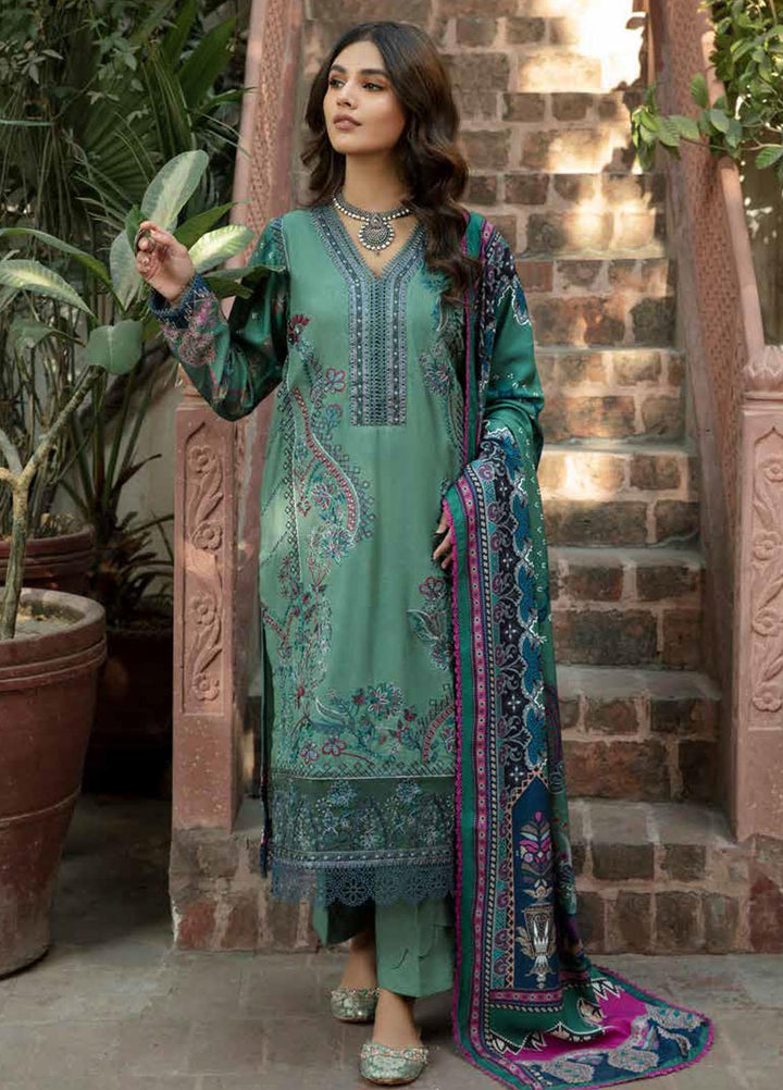 Tassawur By Florent Embroidered Karandi Suits Unstitched 3 Piece FL23T FL-3A - Winter Collection