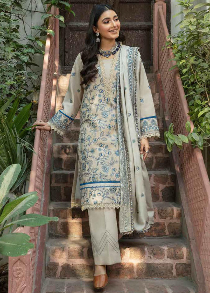 Tassawur By Florent Embroidered Karandi Suits Unstitched 3 Piece FL23T FL-4A - Winter Collection