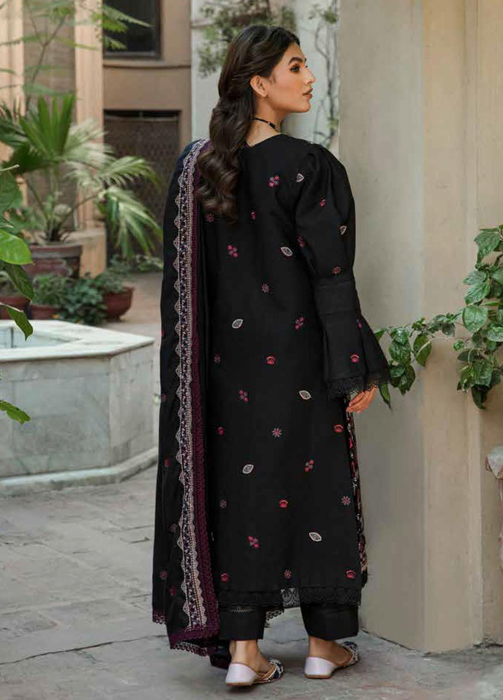 Tassawur By Florent Embroidered Karandi Suits Unstitched 3 Piece FL23T FL-4B - Winter Collection