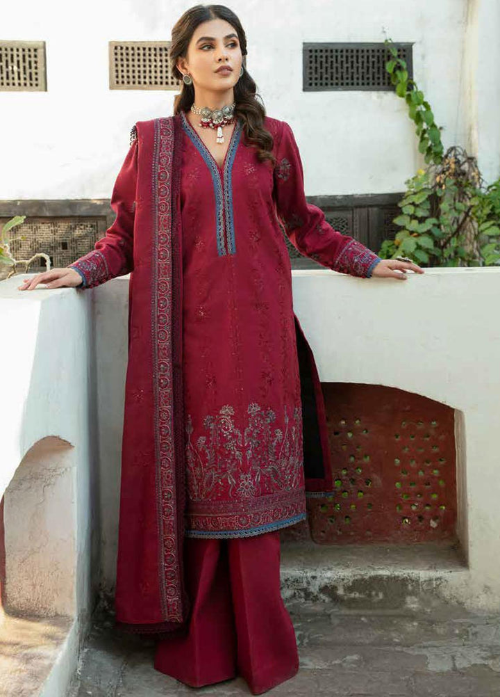 Tassawur By Florent Embroidered Karandi Suits Unstitched 3 Piece FL23T FL-5B - Winter Collection