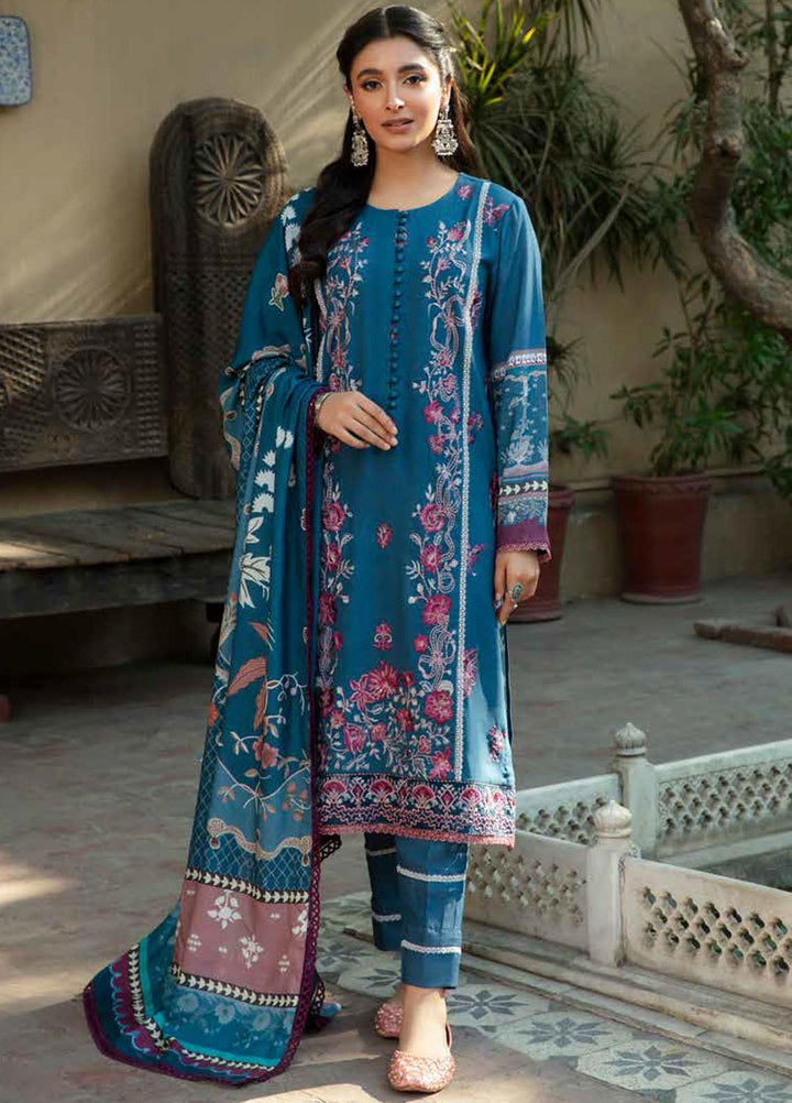 Tassawur By Florent Embroidered Karandi Suits Unstitched 3 Piece FL23T FL-7A - Winter Collection