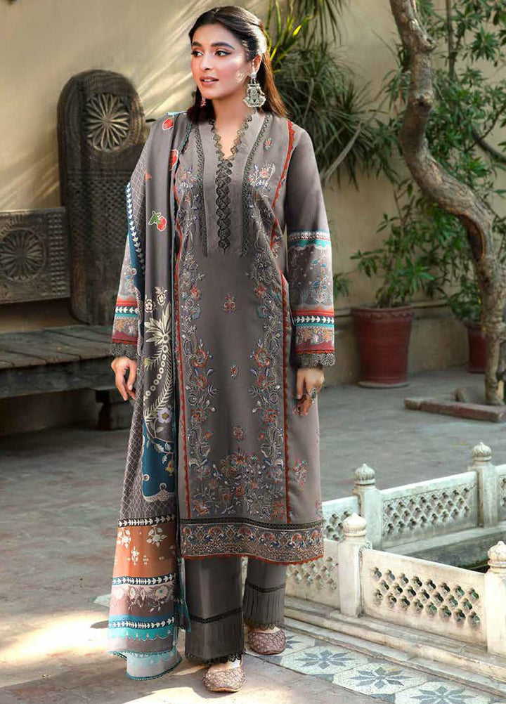 Tassawur By Florent Embroidered Karandi Suits Unstitched 3 Piece FL23T FL-7B - Winter Collection