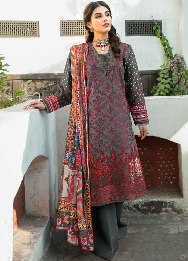 Tassawur By Florent Embroidered Karandi Suits Unstitched 3 Piece FL23T FL-8B - Winter Collection