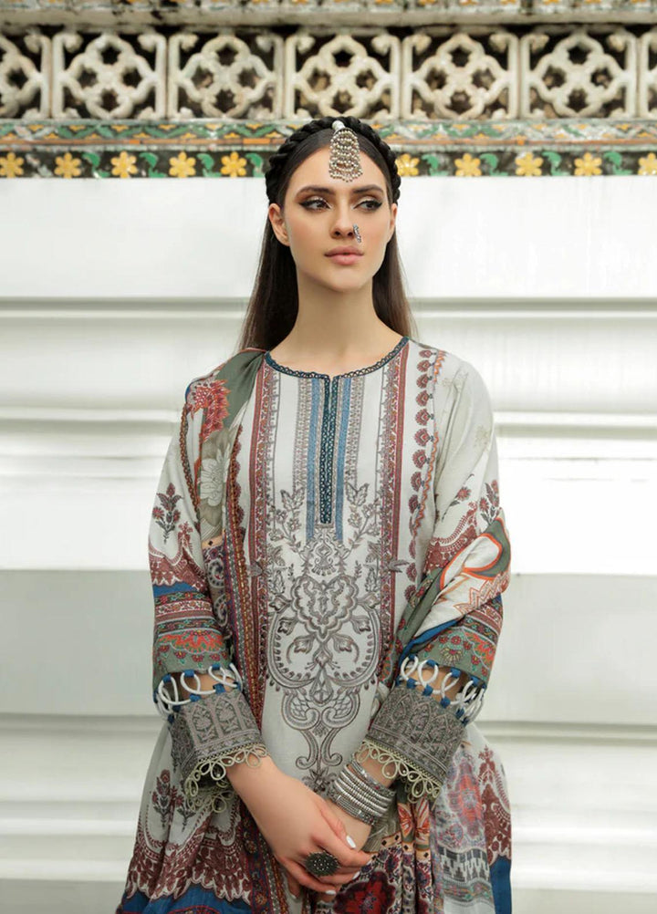 Tassawur By Florent Embroidered Karandi Suits Unstitched 3 Piece FL22T FL-1B - Winter Collection