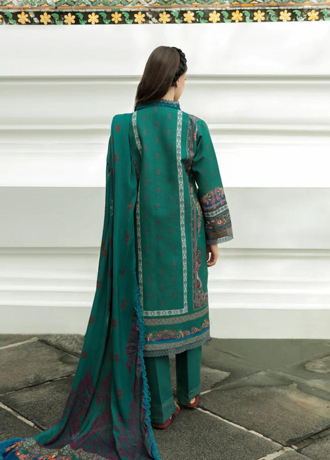 Tassawur By Florent Embroidered Karandi Suits Unstitched 3 Piece FL22T FL-2A - Winter Collection