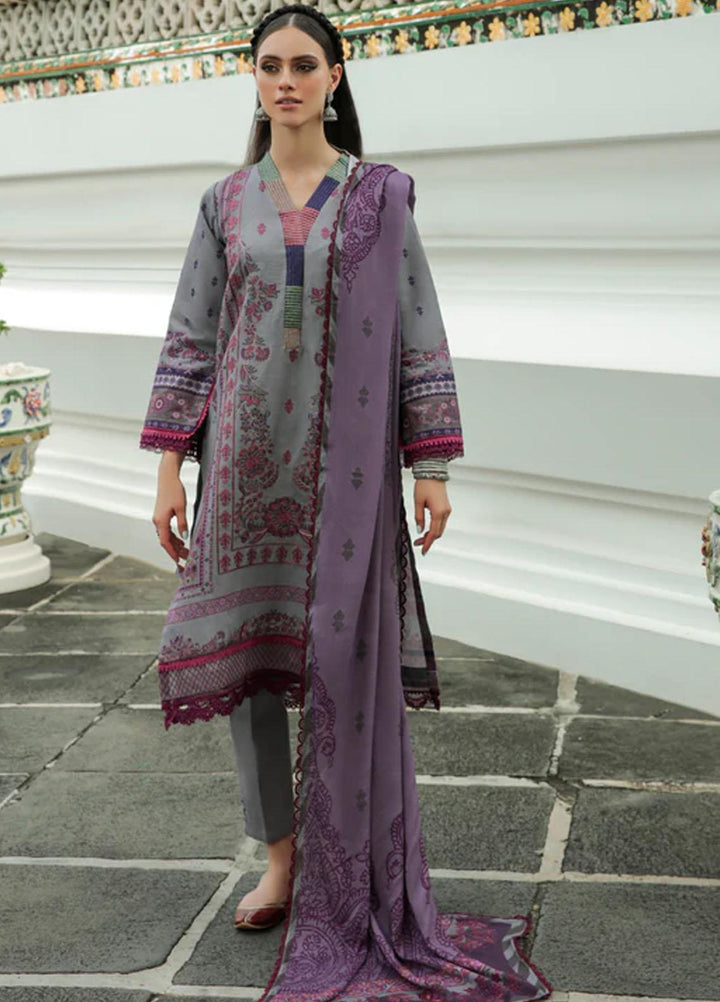 Tassawur By Florent Embroidered Karandi Suits Unstitched 3 Piece FL22T FL-2B - Winter Collection