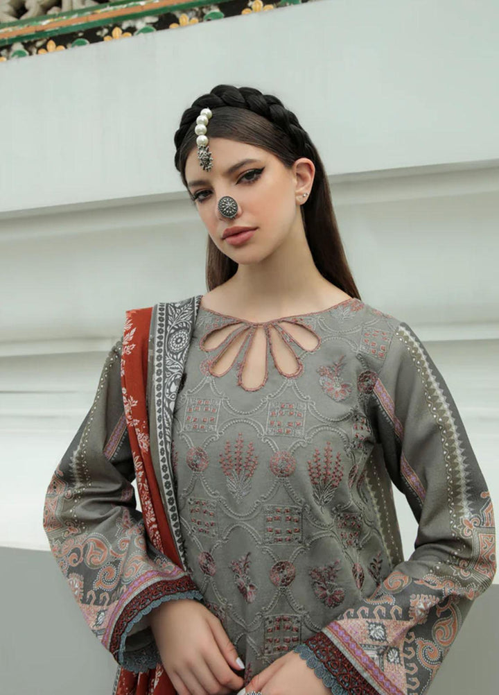 Tassawur By Florent Embroidered Karandi Suits Unstitched 3 Piece FL22T FL-3A - Winter Collection