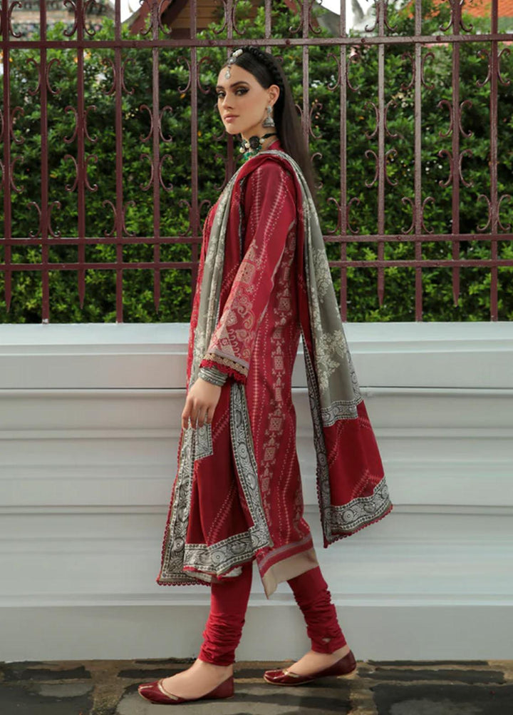 Tassawur By Florent Embroidered Karandi Suits Unstitched 3 Piece FL22T FL-3B - Winter Collection