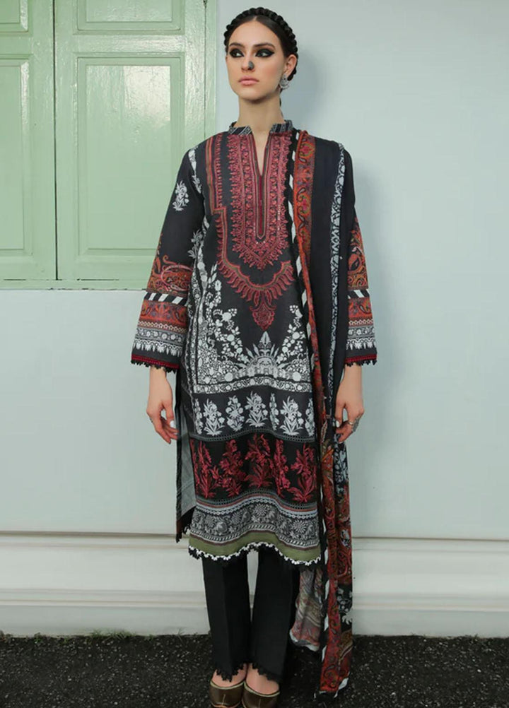 Tassawur By Florent Embroidered Karandi Suits Unstitched 3 Piece FL22T FL-4B - Winter Collection