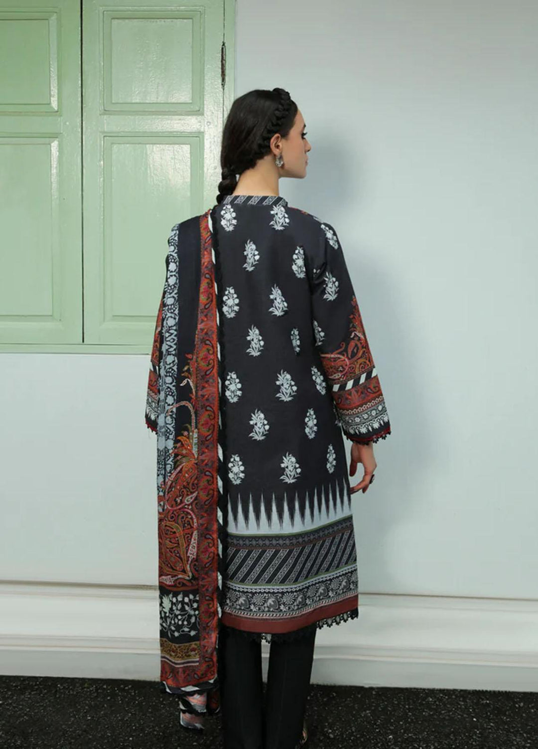 Tassawur By Florent Embroidered Karandi Suits Unstitched 3 Piece FL22T FL-4B - Winter Collection