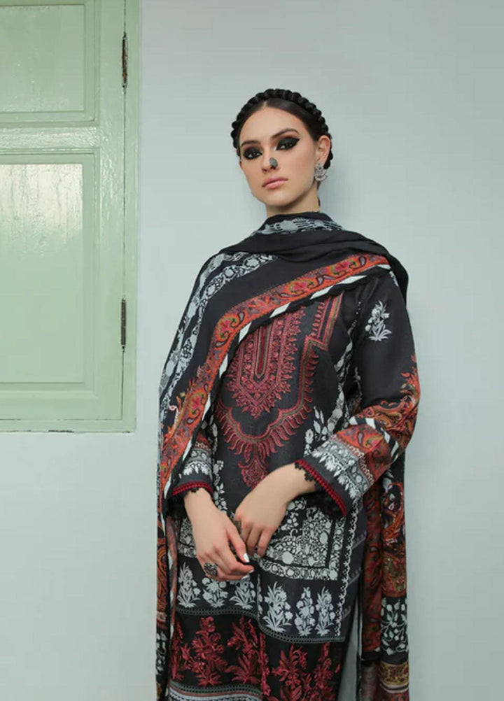 Tassawur By Florent Embroidered Karandi Suits Unstitched 3 Piece FL22T FL-4B - Winter Collection