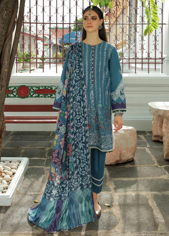 Tassawur By Florent Embroidered Karandi Suits Unstitched 3 Piece FL22T FL-5A - Winter Collection