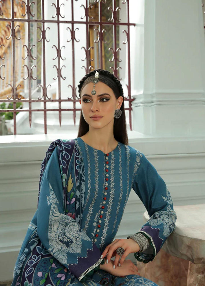 Tassawur By Florent Embroidered Karandi Suits Unstitched 3 Piece FL22T FL-5A - Winter Collection